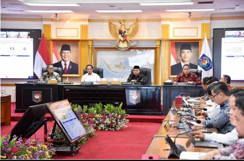 Suasana Rapat Koordinasi Pilkada Ulang dan Pemungutan Suara Ulang