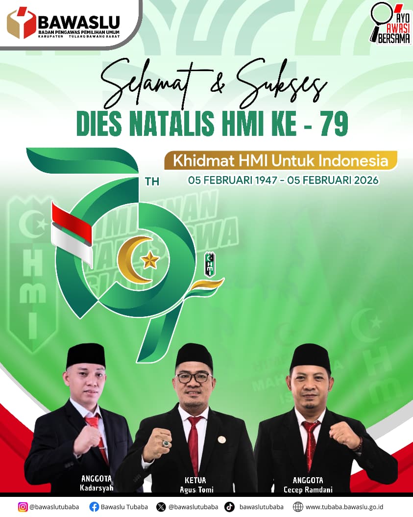 Ucapan selamat Dies Natalis HMI Ke-79
