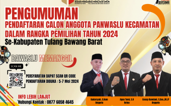 Pendafataran Calon Anggota Panwascam Bagi Pendaftar Baru