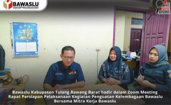 erpartisipasi aktif dalam Rapat Persiapan Pelaksanaan Kegiatan Penguatan Kelembagaan Bawaslu Bersama Mitra Kerja Bawaslu